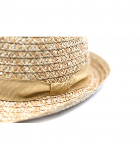  trilby paille galon beige